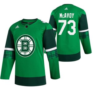 Herren Boston Bruins Eishockey Trikot Charlie McAvoy #73 Grün 2020 St Paddy’s Day